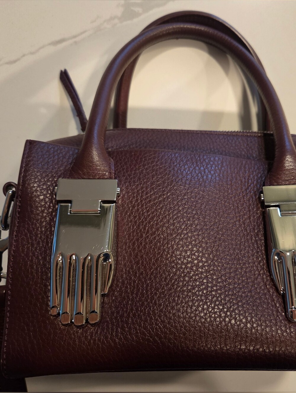 Opening Ceremony Women's Burgundy Leather Crossbody Bag